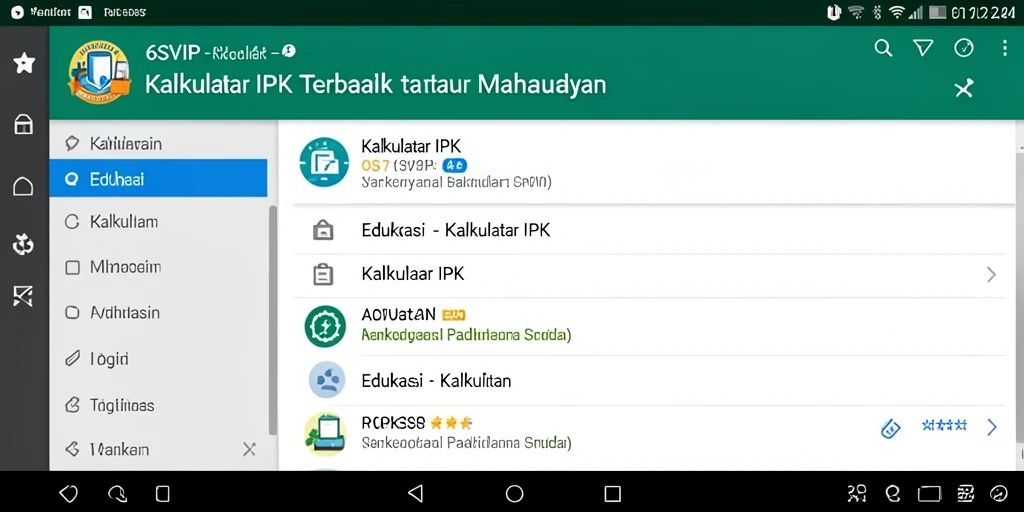 Antarmuka 6SVIP dengan kalkulator IPK yang mudah digunakan.