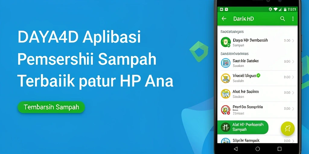 Tampilan antarmuka pembersihan sampah DAYA4D yang sederhana dan efektif.