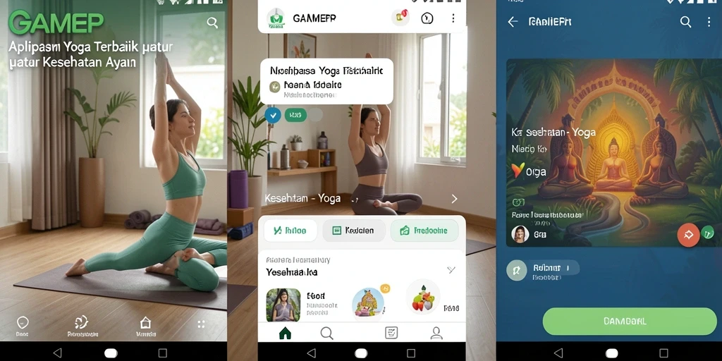 Antarmuka GAMERP yang intuitif dan ramah pengguna untuk latihan Yoga.