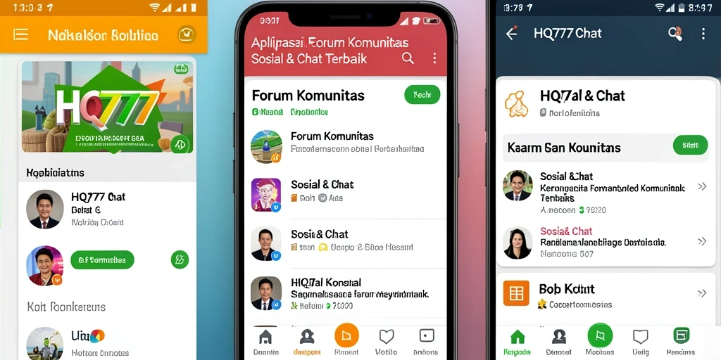 Antarmuka menawan HQ777 untuk komunikasi komunitas.