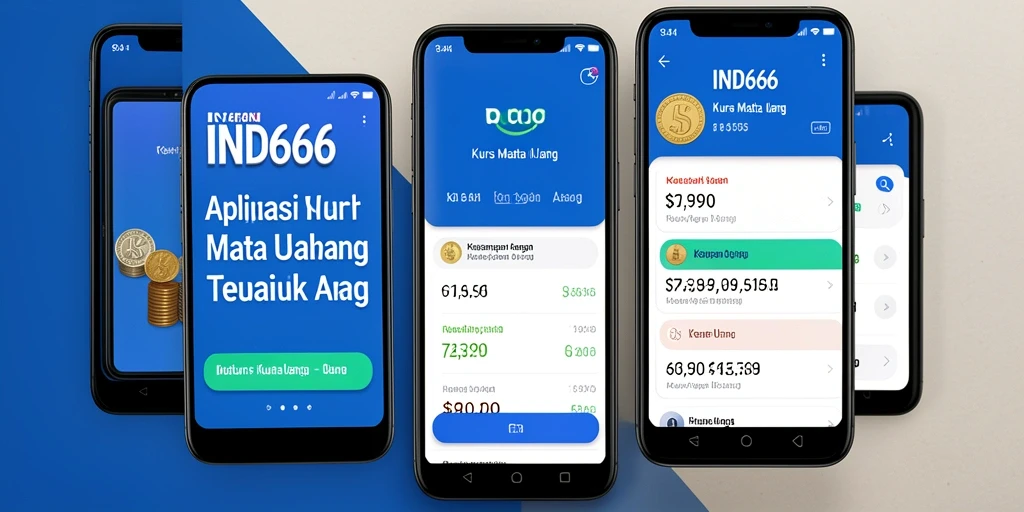 Tampilan antarmuka pengguna yang sederhana dari aplikasi Kurs Mata Uang