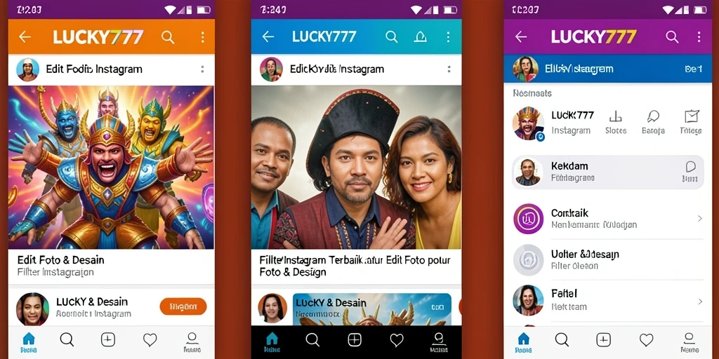 Antarmuka LUCKY777 yang sederhana dan efektif untuk Filter Instagram.
