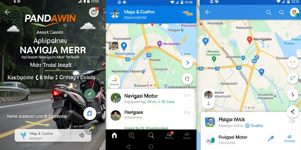 Antarmuka aplikasi PANDAWIN yang intuitif untuk Navigasi Motor.