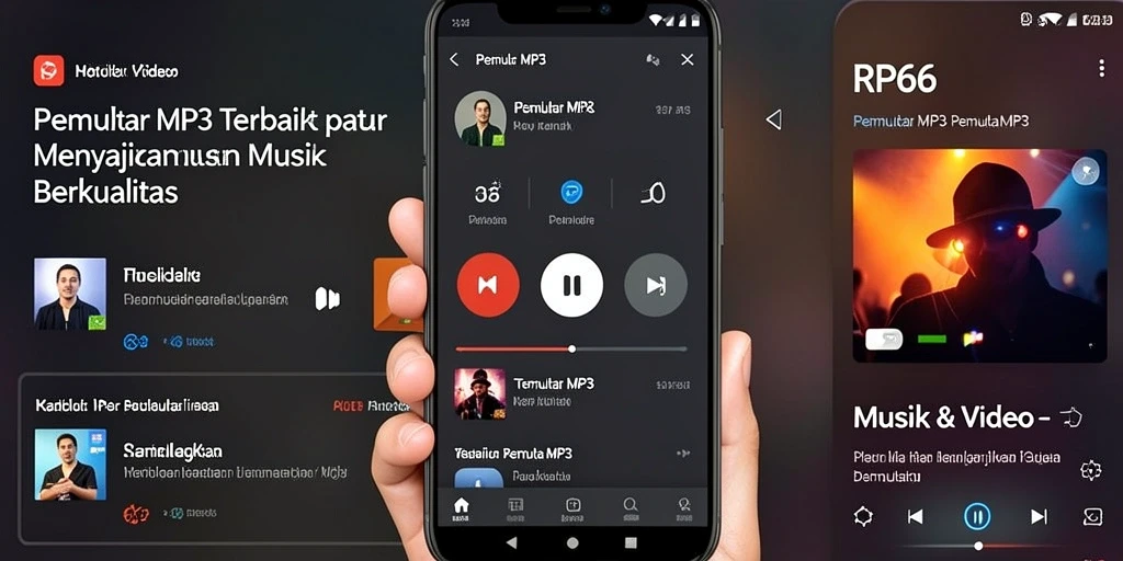 Antarmuka pengguna RP66 yang intuitif untuk Pemutar MP3.
